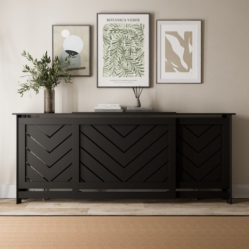Radiator cover black modern - cover,