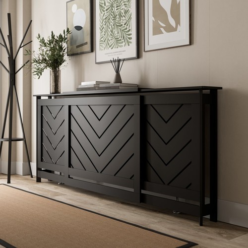 Radiator cover black modern - radiator,