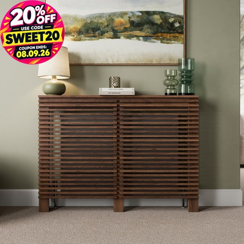 Radiator cover walnut modern - cover,