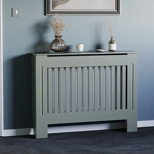 Grey rectangular radiator - grey,