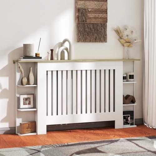 Radiator cover with - with, open