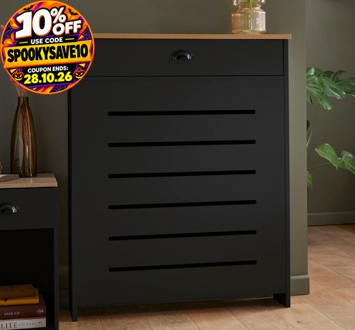 Black radiator cover - cover, cabinet