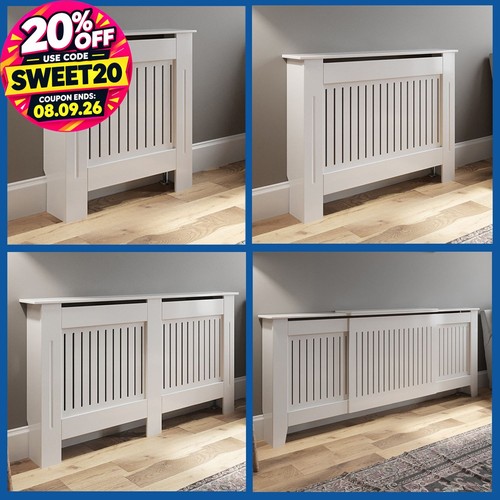 White radiator cover grill - white,