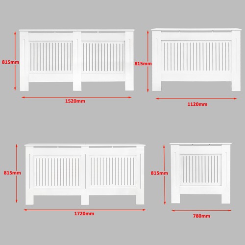 Mdf radiator cover white - mdf,