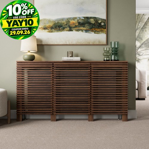 Radiator cover walnut modern - radiator,