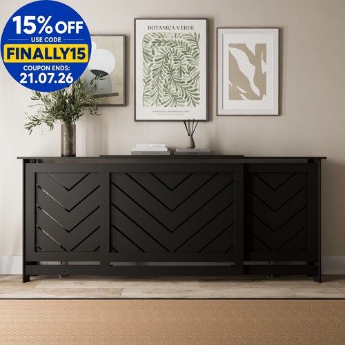 Radiator cover black modern - cover,