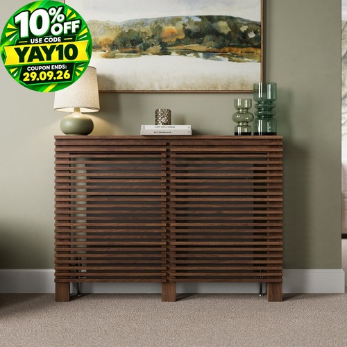 Radiator cover walnut modern - radiator,