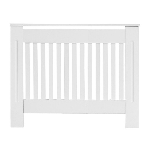 Modern white vertical radiator - white,