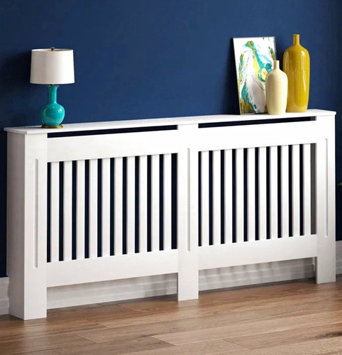 White wooden rectangular - white,