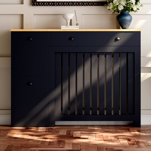 Radiator cover black modern - black,
