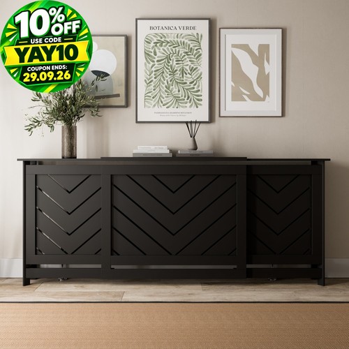 Radiator cover black modern - cover,