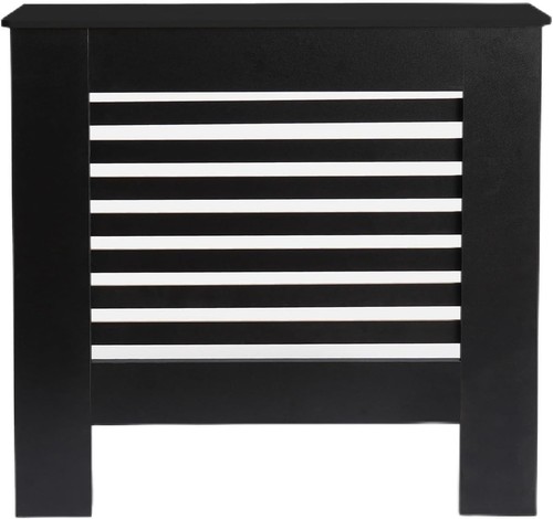 Black mdf radiator cover - black,